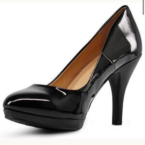 NEW Marco Women's Glossy Black Closed Toe Pumps Size 8